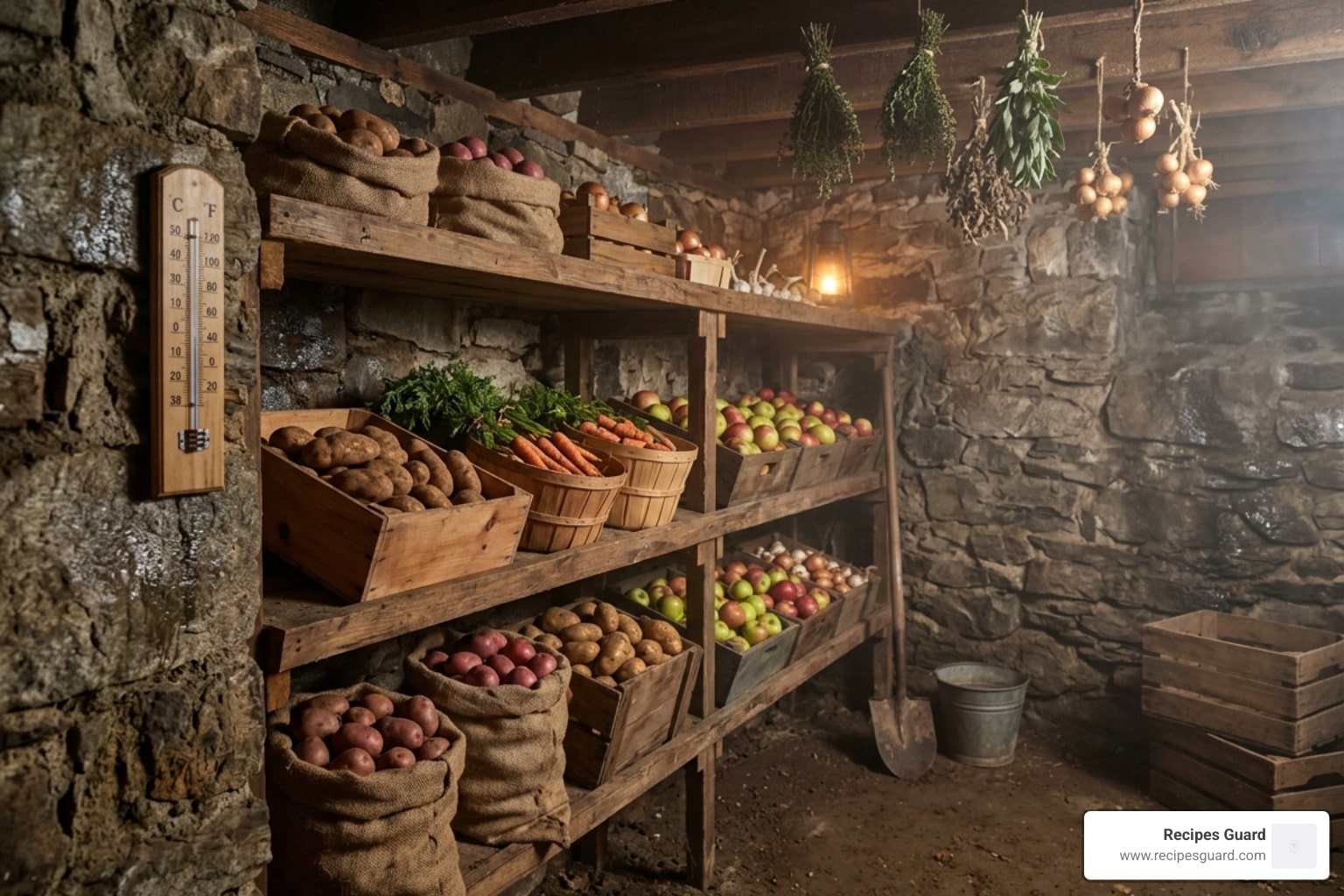 root cellar temperature