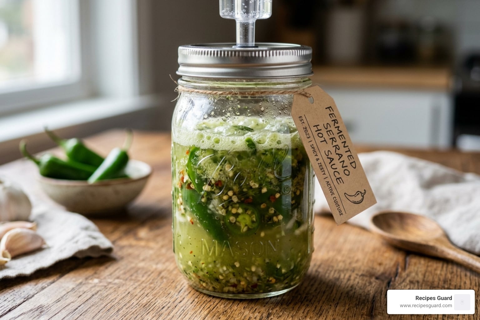 fermented serrano hot sauce