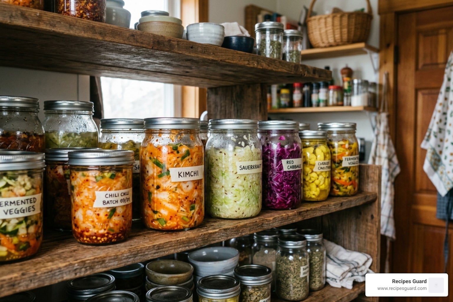Store fermented vegetables